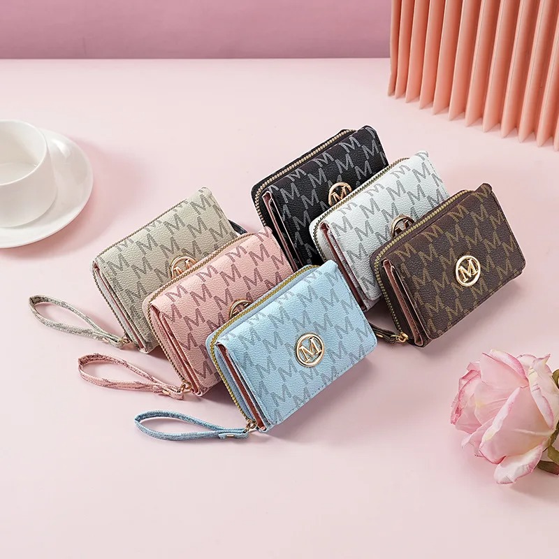 Women Shoes Zipper - Portfel z potrójnym zamkiem błyskawicznym i