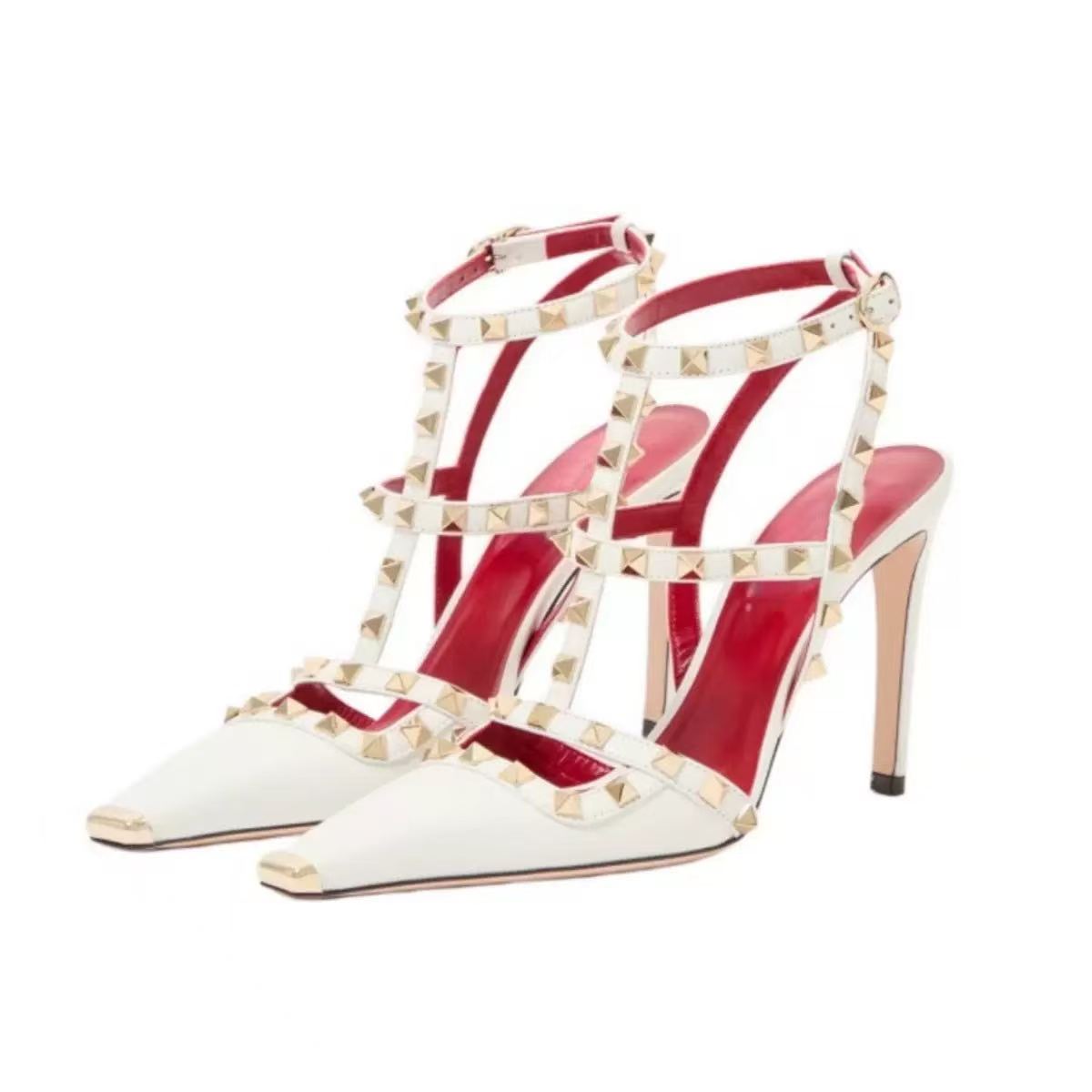 Gladiator Sandal Women - Damskie szpilki z nitami i ćwiekami,