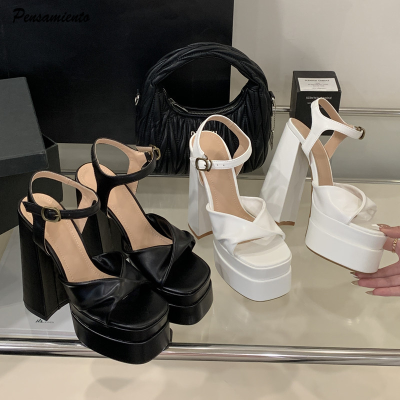 Gladiator Sandal Women - Sandały damskie gladiatorki na koturnie z