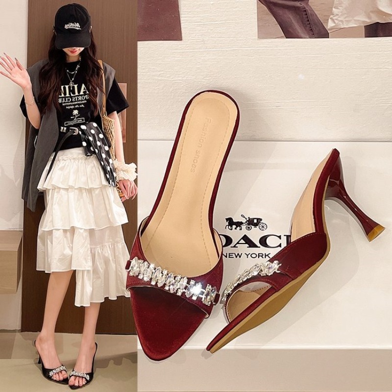 Women'S Shoes Size 40 In Us - Damskie designerskie sandały z błyszczącymi kryształkami,