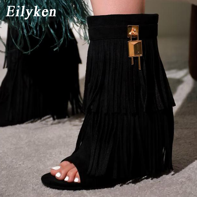 Women Shoes Zipper - Eilyken Designerskie Sandały na Koturnie z