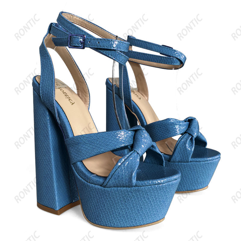 Rontic Gorące Ręcznie Robione  – Block Heel Ankle Boots recenzja i cena