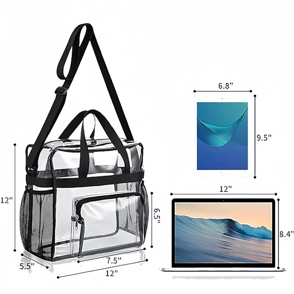Przezroczysta torba typu tote, – Women Shoes Zipper recenzja i cena