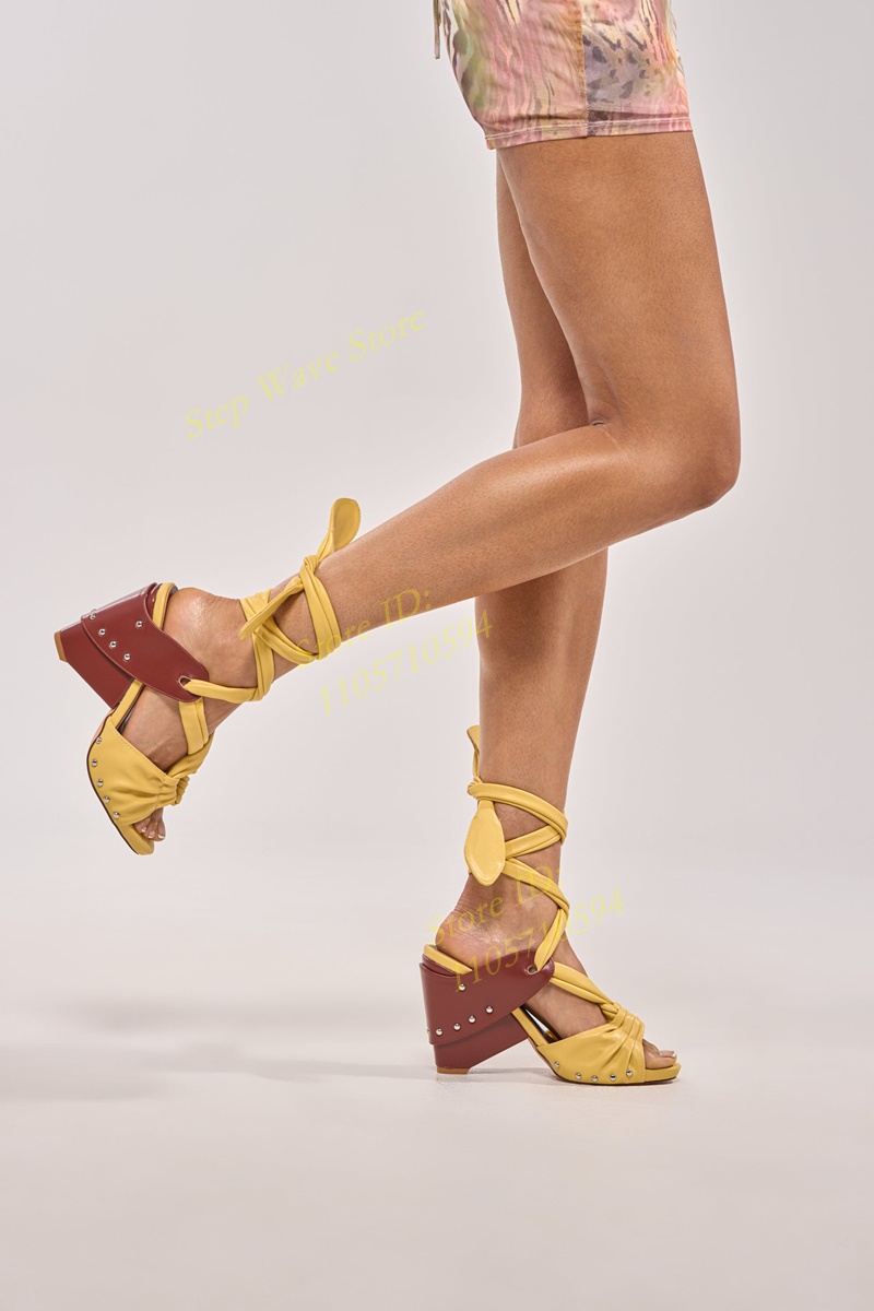 Żółte sandały z imitacji skóry – Women'S Shoes Yellow recenzja i cena