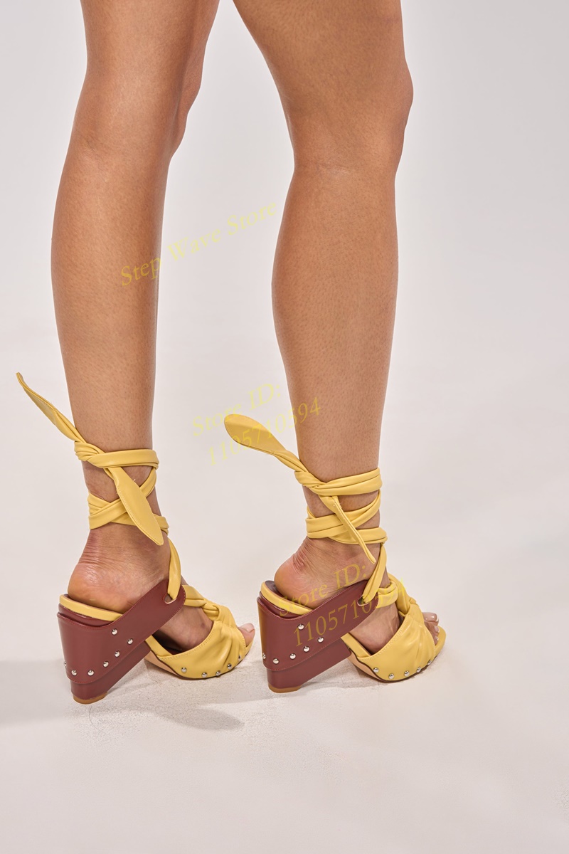 Żółte sandały z imitacji skóry – Women'S Shoes Yellow recenzja i cena