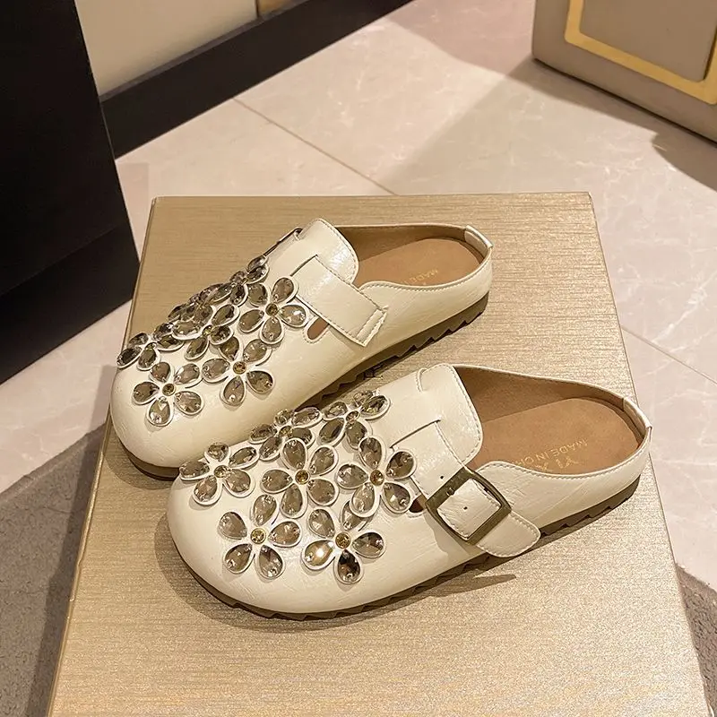 Damskie klapki z kwiatowym wzo – Women Shoes Mules recenzja i cena