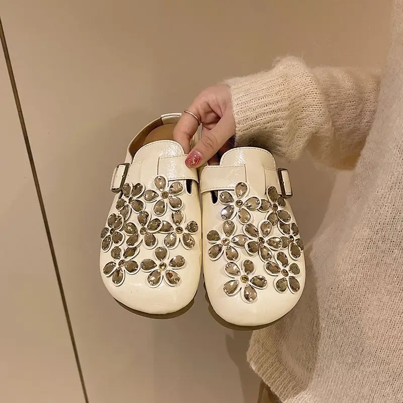 Damskie klapki z kwiatowym wzo – Women Shoes Mules recenzja i cena