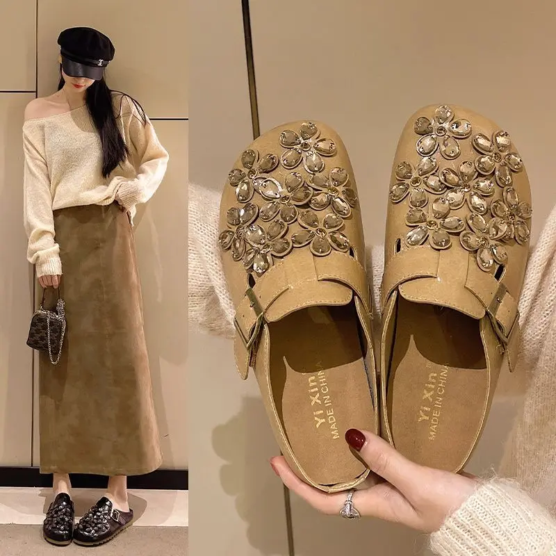Damskie klapki z kwiatowym wzo – Women Shoes Mules recenzja i cena