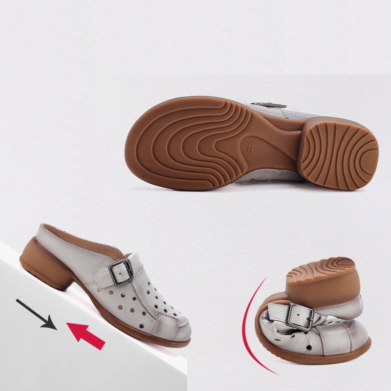 Nowe skórzane sandały damskie  – Women Shoes Mules recenzja i cena