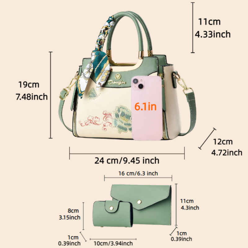 3-częściowy zestaw haftowanych – Women Shoes Zipper recenzja i cena