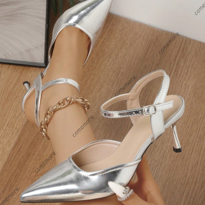 Eleganckie damskie srebrne czó – Women'S Shoes Trendy recenzja i cena