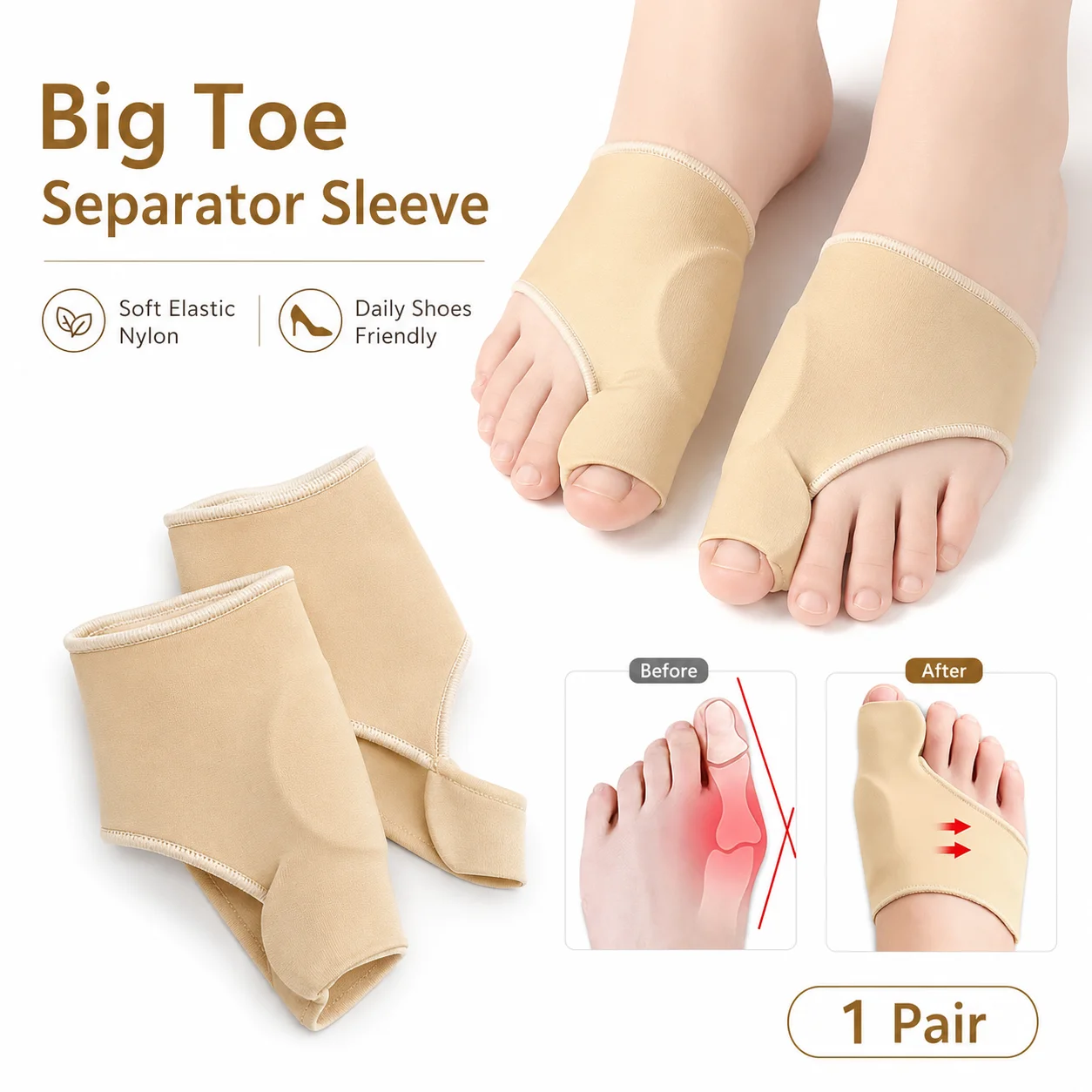 Rozdzielacz Palców Stóp, Ochra – Women'S Shoes With Bunions recenzja i cena
